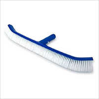Pool Curved Brush - Nylon Bristles, 10 Inch Size, Blue And White Color | Ideal For Algae Cleaning In Pools, Ergonomic Design For Easy Handling