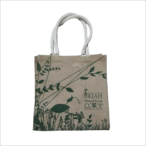 Fashionable Shopping Printed Jute Bag