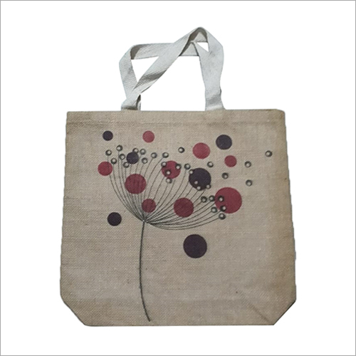 Hand Woven Printed Jute Bag