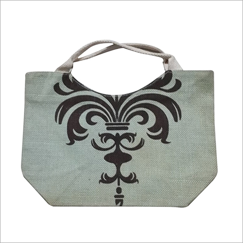 Two Tone Printed Jute Bag