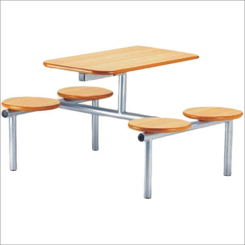 Wooden Top Canteen Dining Table