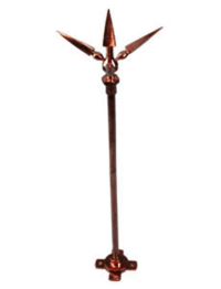 Conventional Lightning Arrester - High Grade Copper, Lightweight Spike Design | Anti-corrosive, Easy Installation For Terraces, Roofs, And Towers