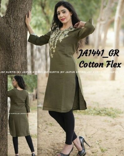 Embroidered cotton kurti