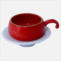 Lilliput Coffee Cup - 100ml Ceramic, 6x6x3 Inches | Polished Finish, Easy To Use, Sturdy Design With Saucer