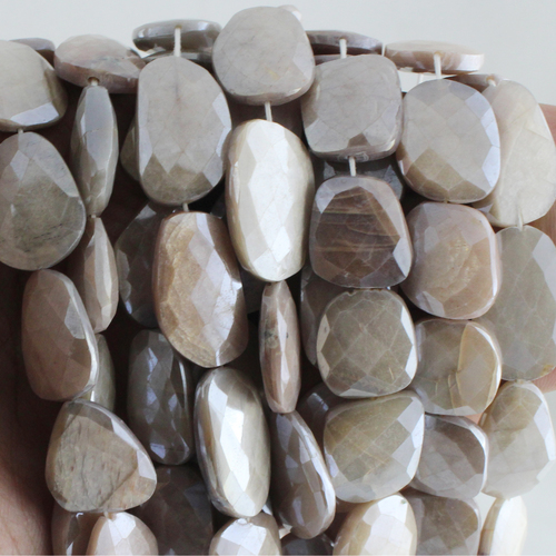 Moonstone Flat Coated Beads By K. C. INTERNATIONAL