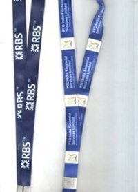 Sublimation Lanyard - Polyester Satin, 0.5mm Length | Blue & Black Printed Pattern, Perfect For Events And Branding Visibility