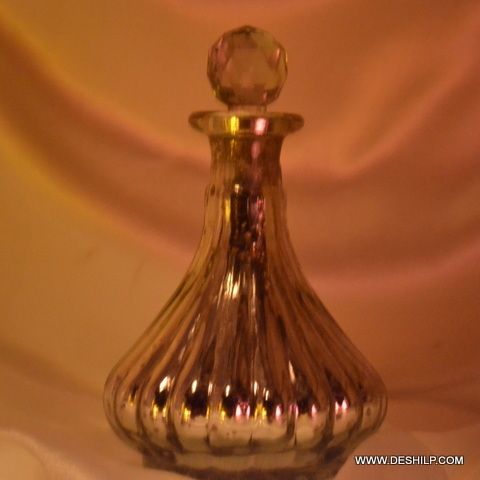 Silver Glass Antique Perfume Bottle