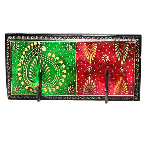 Indian Vintage Home Decorative Painted Wooden Wall Hooks Door Hanging