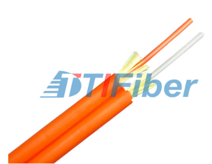 Duplex Multimode Fiber Optic Cable Zipcord Structure With 2.0 / 3.0 Mm Tight Buffer
