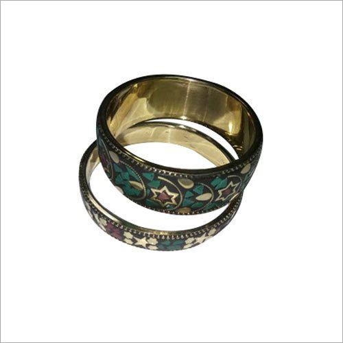 Party Tribal Brass Stone Bangle