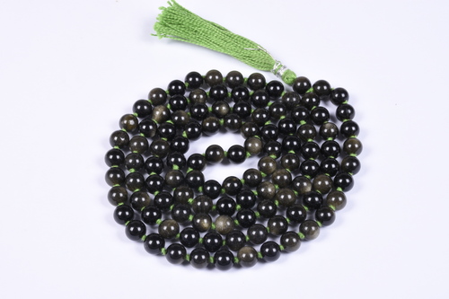 Golden Obsidian Prayer Beads