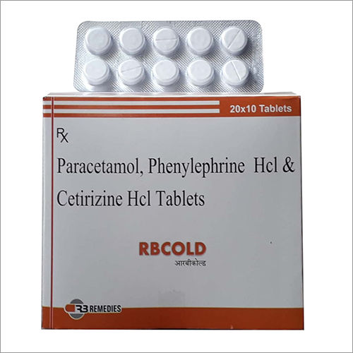 Paracetamol  Phenylephrine HCL and Cetirizine HCL Tablets