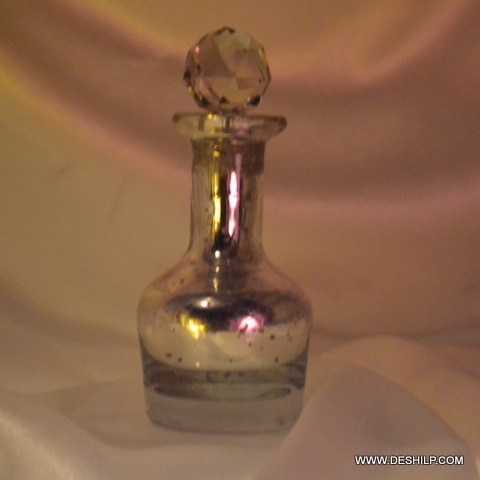 Silver Glass Decor Perfume Bottle