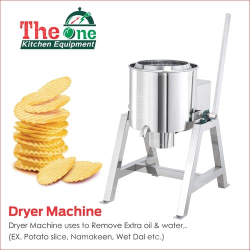 Dryer Machine - Stainless Steel, 31X25X46 cm Size, Silver Color | Semi-Automatic, Low Power Consumption, High Efficiency Performance