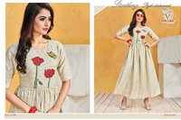 Designer Cotton Gown Style Kurti