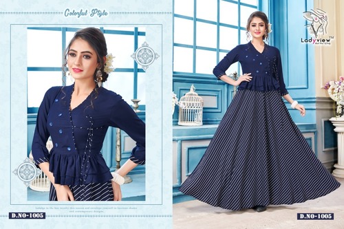 Latest Designer Long Rayon Gown