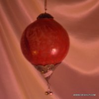 Forma de cristal roja de la bola que cuelga para la decoracin casera