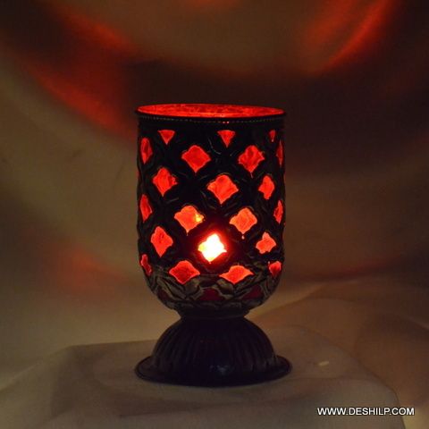 Modern Arts Metal Fit Glass T Light Candle