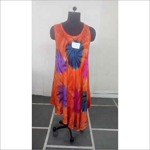 Tie Dye Umbrella Orange Dress Tie Dye Umbrella Orange Dress