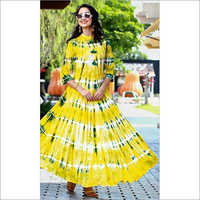 Rayon Crepe Umbrella Dress