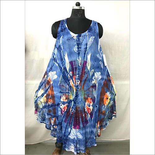 Tie dye Blue Umbrella short Top Tie dye Blue Umbrella short Top