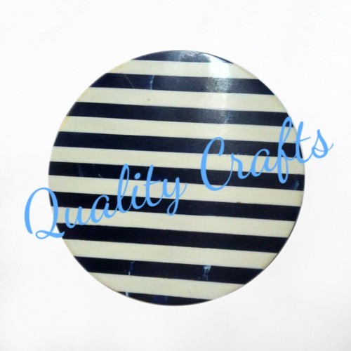 Resin Black Strips Coaster By QUALITY CRAFTS