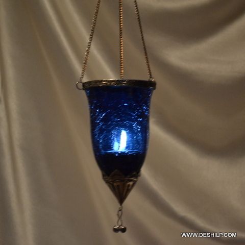 Creak Glass Colorful T Light Hanging