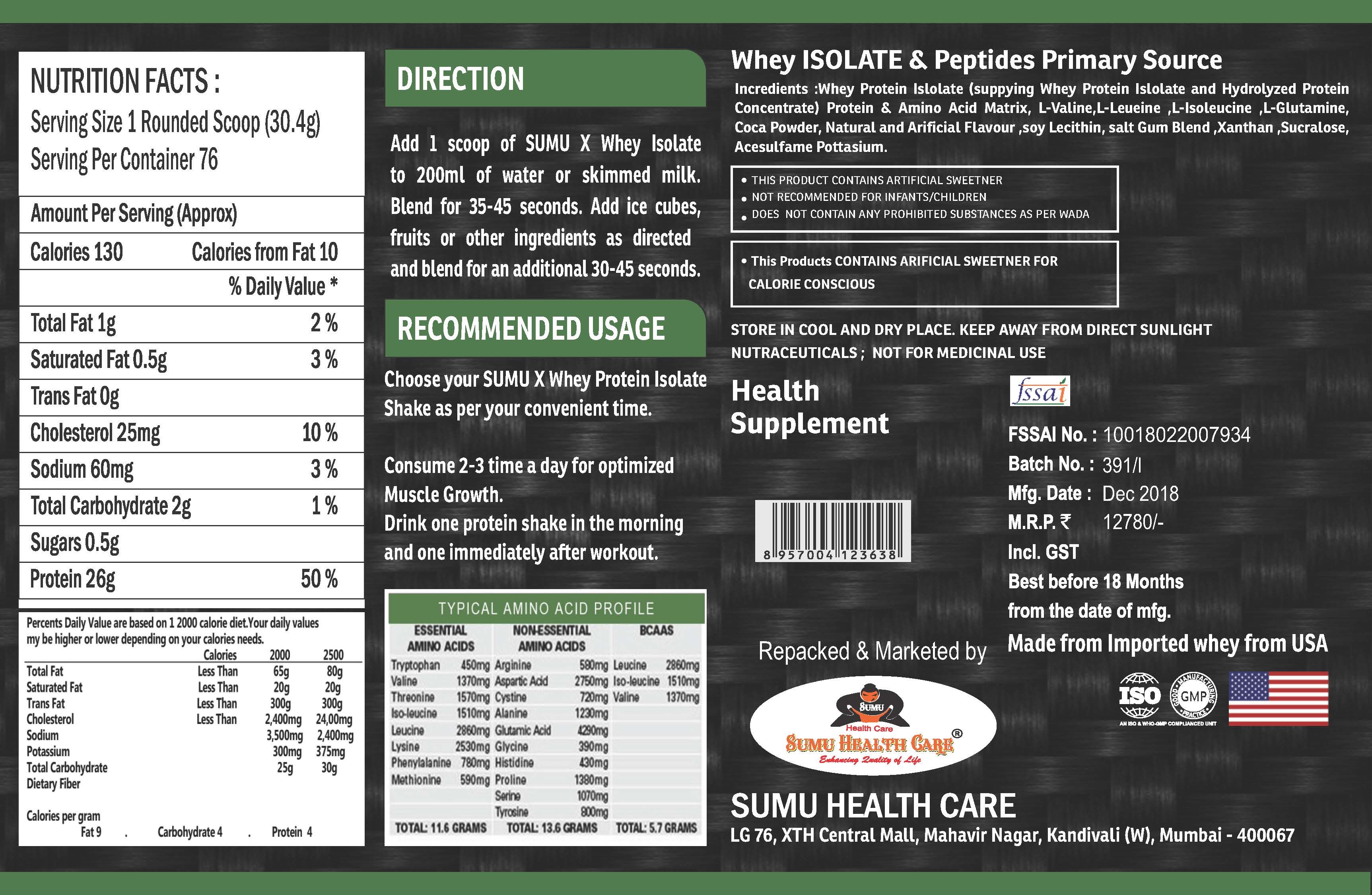 Whey Protein Isolate 5 KG