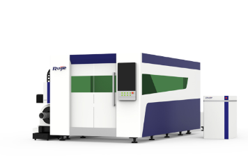 RJ3015PT Heavy Standard Open Type Fiber Laser Cutting Machine with Full Enclosure - Stainless Steel Bed, Variable Capacity | High Efficiency, Low Power Use, Fast Platform Exchange
