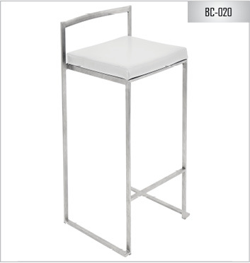 Bar Chair - Durable Steel, 1-9 kg Weight, Antique Silver Finish | Modern Design for Home and Commercial Use