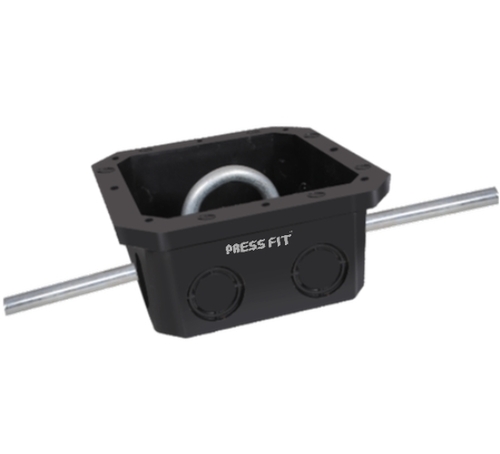 Pressfit GX Ceiling Fan Boxes With Hook - Tough Polymer, 25mm Dimensions , Supports Ceiling Fans & Lighting Fixtures, Heavy Duty Hook, Corrosion Resistant