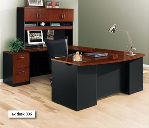 Brown & Black Executive Desk