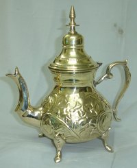 Brass Tea Pot Embossed