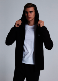 Dongguan Factory Mens Plain Hoodies Custom Tech Fleece Zipper Up Hoodie