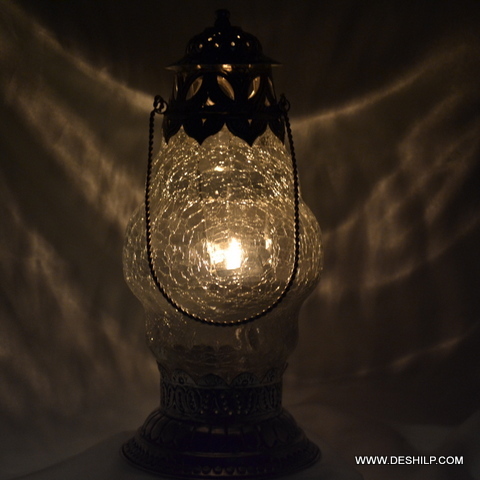Antique Glass Creak Design Lantern