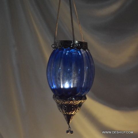 Antique Imitation T Light Candle Hanging Glass Made