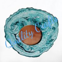 Agate Resin Picture Frame - Round, Teal | Elegant Design With Intricate Edging, Eco-friendly Material, Modern Finish