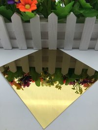 Gold Mirror Finish Stainless Steel Sheets - 8x4 Foot, Grade 304 | Non-directional Pvd Coated, Blemish-free, Perfect Reflective Quality