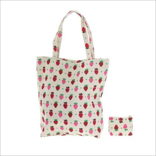 Printed Cotton Bags - Pure Cotton, Everyday Use Shopping Handbag with Pouch, Eye-Catching Print & Sturdy Straps for Organized Carrying