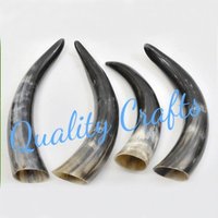 Viking Drinking Horn - High Quality Horn, Polished Finish | Sturdy, Elegant Design With Twisted Wooden Stand