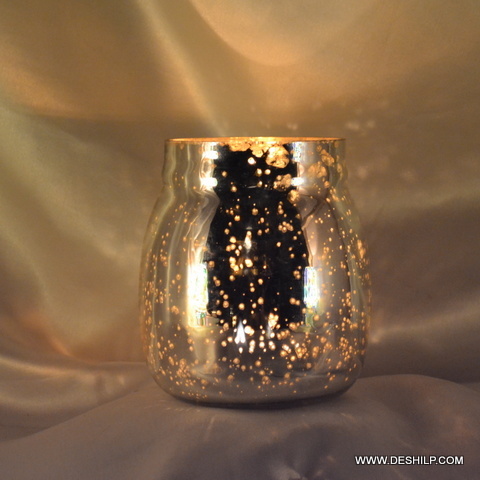 Small Glass Lota Shape Glass Candle Holder