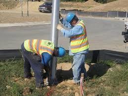 Street Light Pole Installation