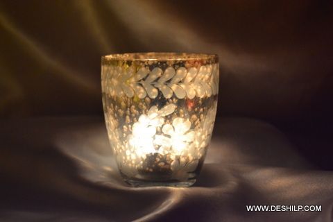 Silver Decor Home Purpose Candle Holder