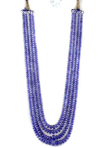 Tanzanite Smoth Beads Necklace