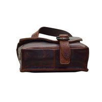 Leather Messenger Crossbody Bag