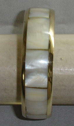 Brass Bangle with MOP