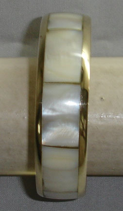 Brass Bangle with MOP