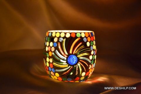 Small Beautiful Glass Candle Holder