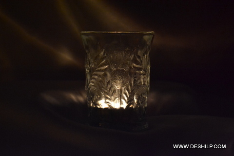 Crystal Glass T Light Candle Holder