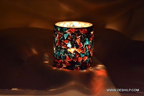 Mosaic Handmade Glass Votive